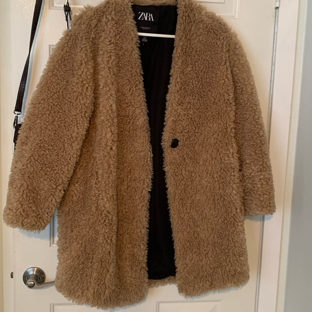 zara fleece coats